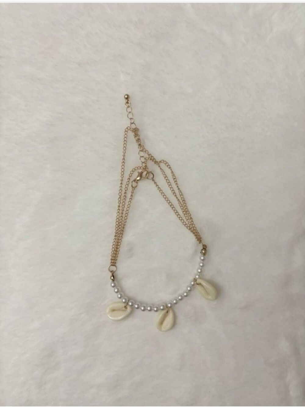 Sexy Gold Chain With Beaded Shell Bracelet And Arm Chain Trending Jewelry Piece - Picture 4 of 4